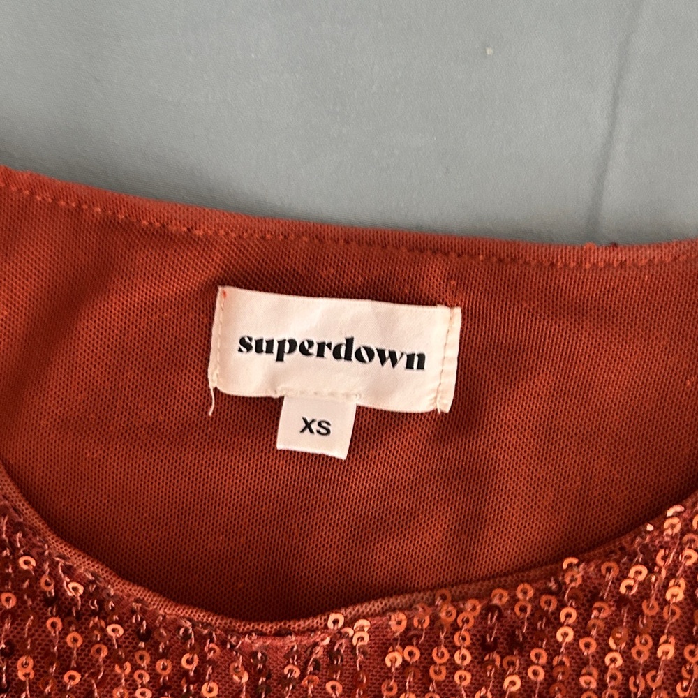 Superdown Glittering Sequin Ensemble In Rust - image 5